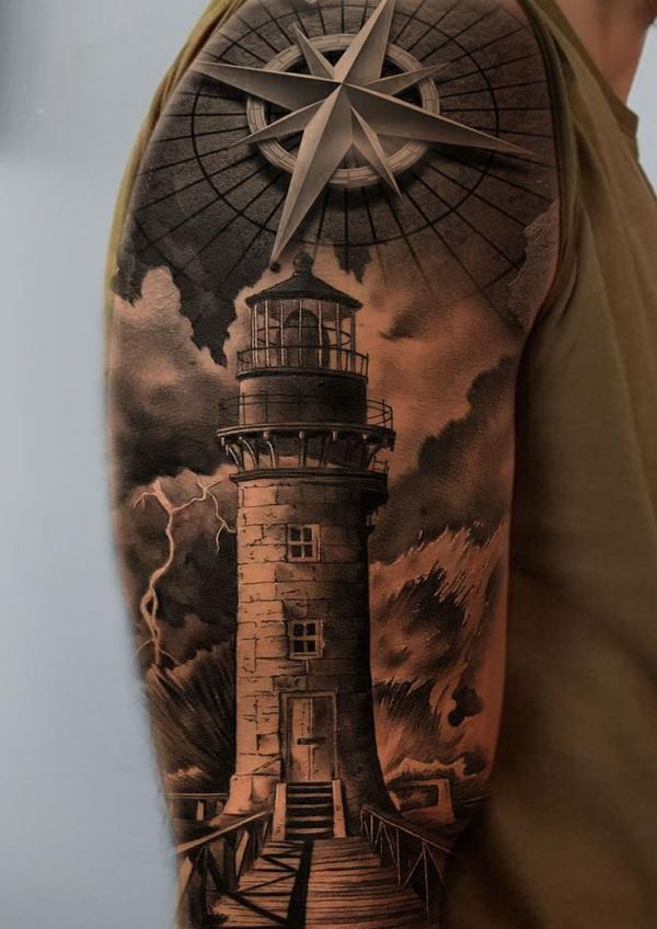 Lighthouse Ship Tattoo | TikTok