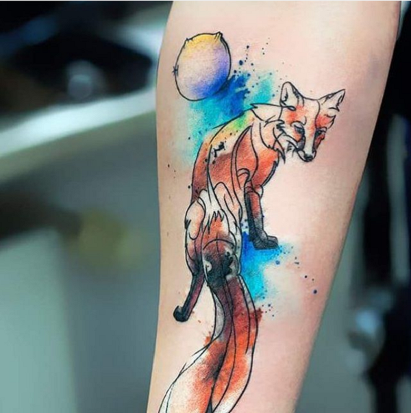 Tattoo tagged with film and book calf the little prince watercolor  adrianbascur facebook twitter medium size  inkedappcom