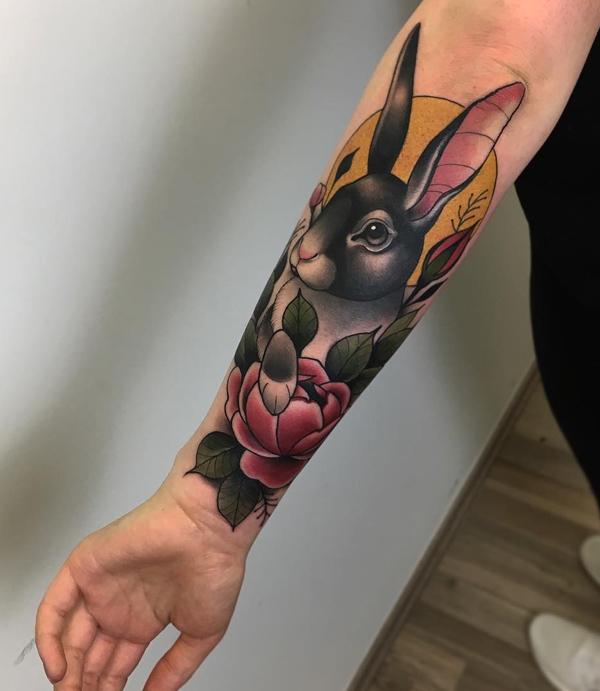 Amazing Rabbit Tattoos Designs For Women  Cute Bunny Rabbit Tattoo Design  For Girls  Rabbit Tattoo  YouTube
