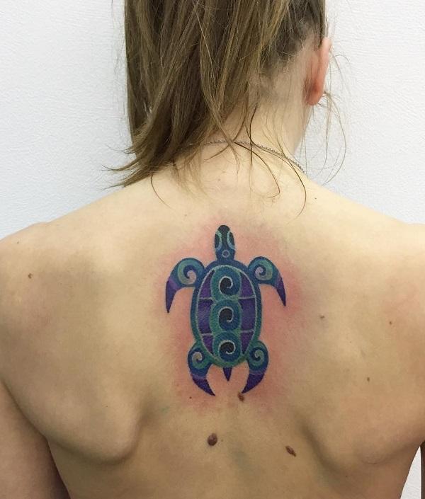 Metua vahine (Mother) turtle manta original Polynesian tattoo design