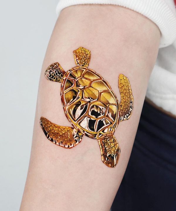 40 Turtle Foot Tattoos