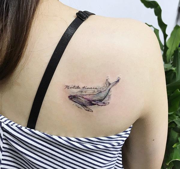 Tattoo of Mao Tohora Whale shark tattoo  custom tattoo designs on  TattooTribescom