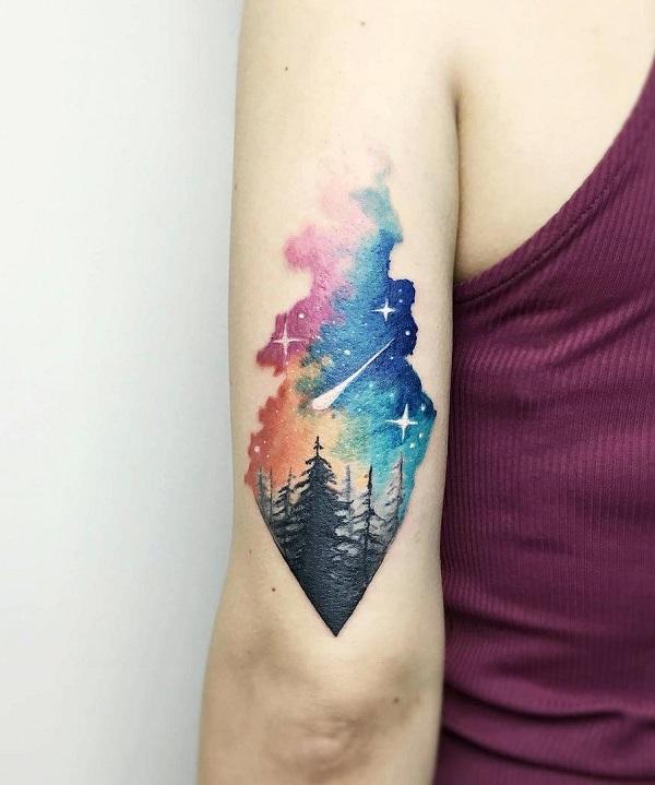 safari landscape tattoo