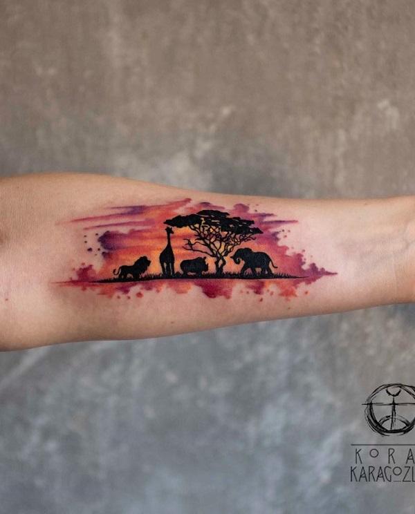 Safari Animal Tattoos  Inku Paw