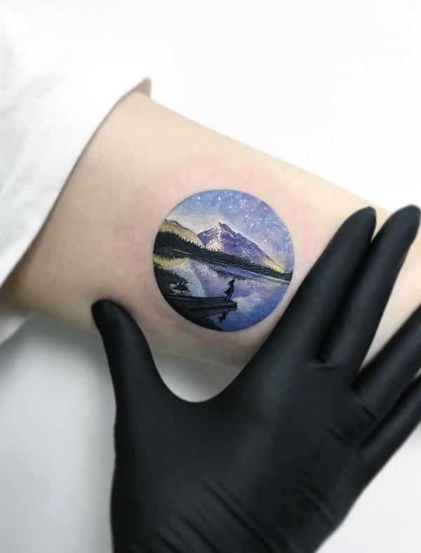 safari landscape tattoo