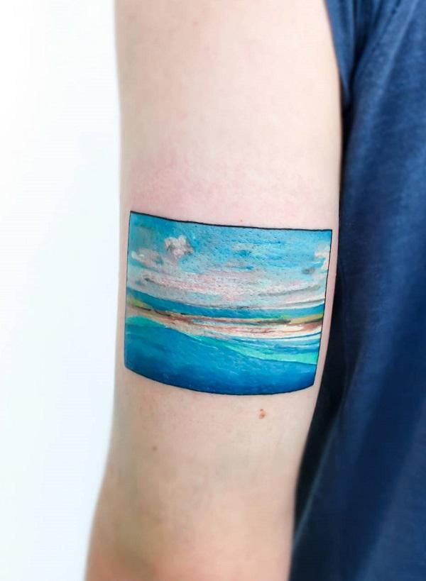 safari landscape tattoo