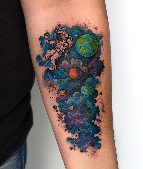 Astronaut tattoo design w/ details by MDMAmby on DeviantArt