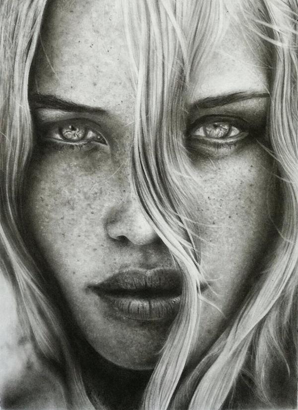 black and white pencil photography