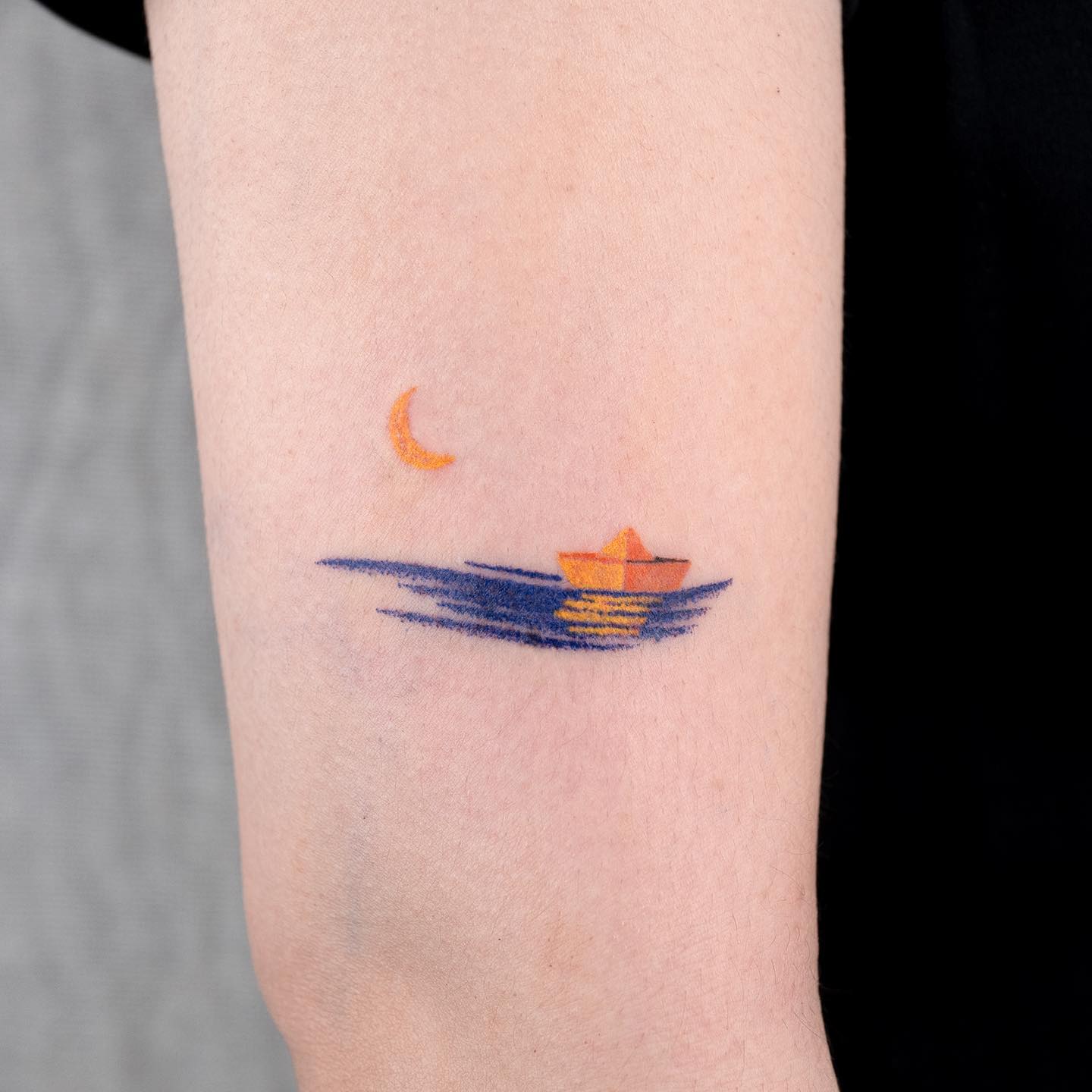 Tattoo uploaded by Aaron • Little sail boat piece. • Tattoodo