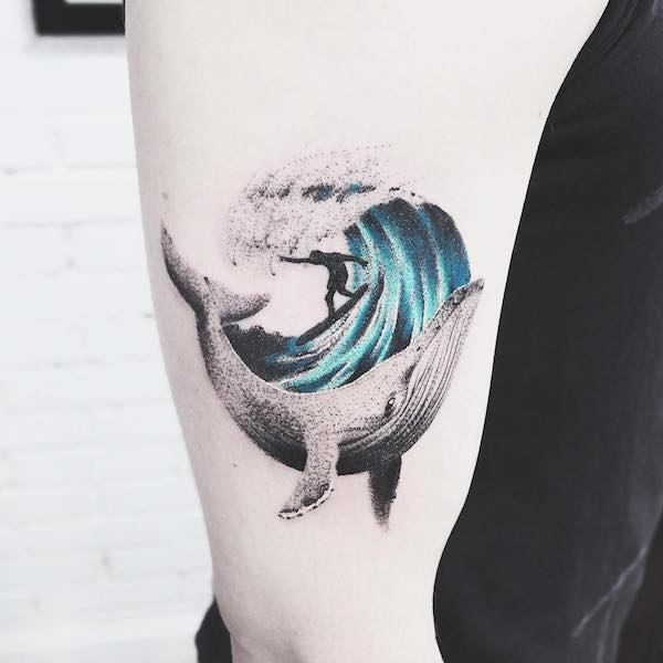 wave tube | Waves tattoo, Ocean tattoos, Ocean wave tattoo