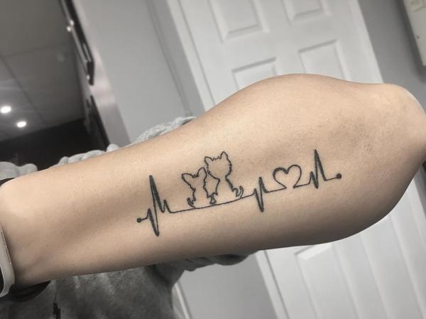 Heartbeat Temporary Tattoo - Etsy