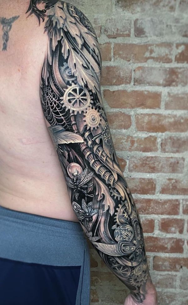 Amazing Mechanical Arm Biomeachanical tattoo sleeve  Best Tattoo Ideas  Gallery
