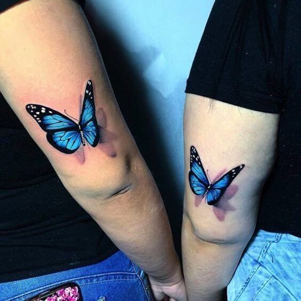 Couple Butterfly Tattoo Design  Butterfly Couple Tattoos  Butterfly  Tattoos  Crayon