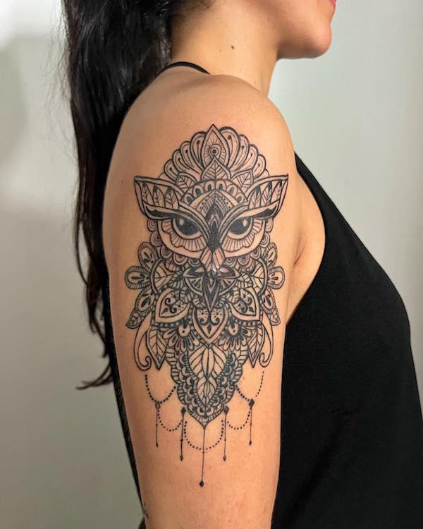 Body Canvas Tattoo Brisbane  Mandala owl for Michelle tattooed by Dave  If you are interested in getting a piece done by Dave please dm us or drop  by the shop  Facebook