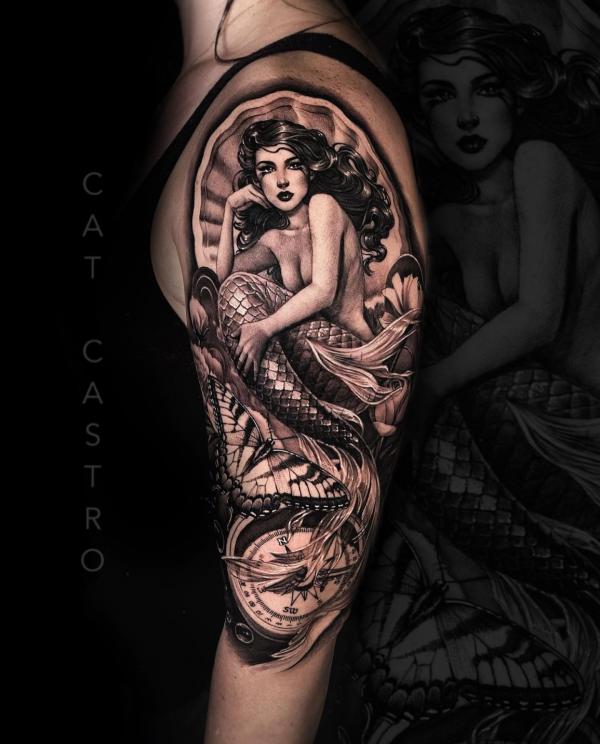 Custom Mermaid Tattoo Design by kittykat6666 on DeviantArt
