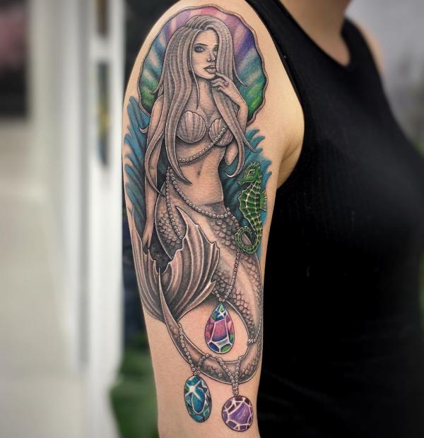 33 Mermaid Tattoos Every Girl Dreams Of | Mermaid tattoo designs, Mermaid  tattoos, Body art tattoos