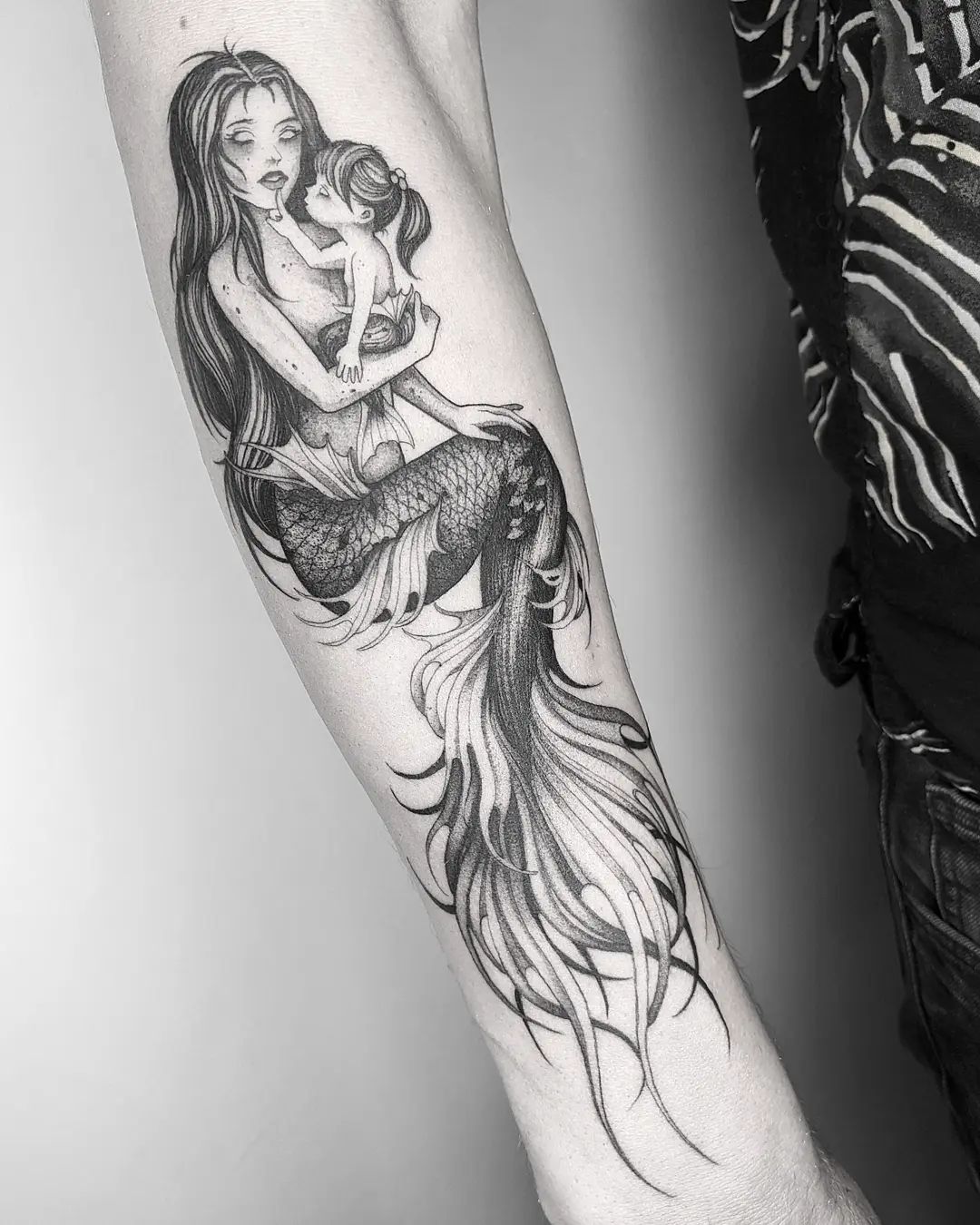 Sketch Style Tattoo by Inez Janiak | Sketch style tattoos, Forearm band  tattoos, Sleeve tattoos