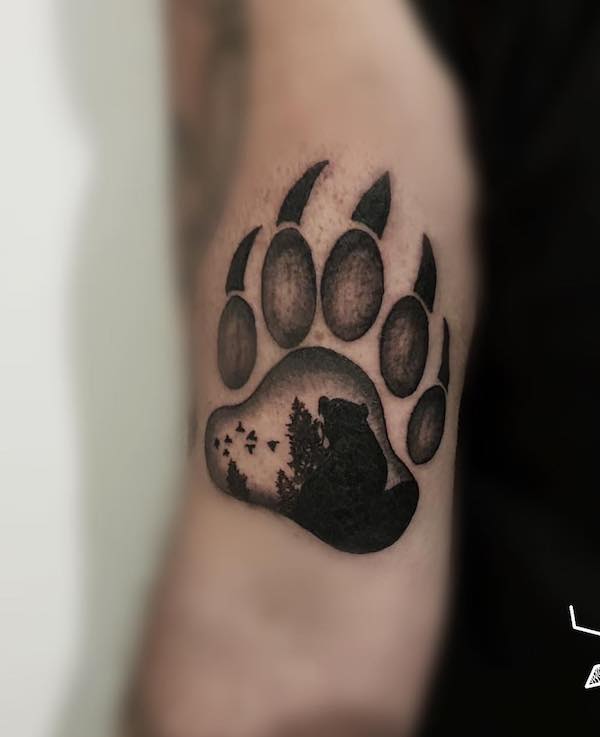 tribal bear paw tattoo designs