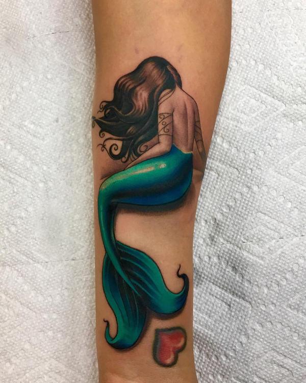 Waterproof Mermaid Temporary Tattoo Realistic Seaside Design - Temu Mexico