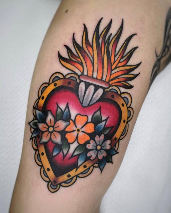Sacred Heart Tattoo by Matt Adamson - Kings Avenue Tattoo