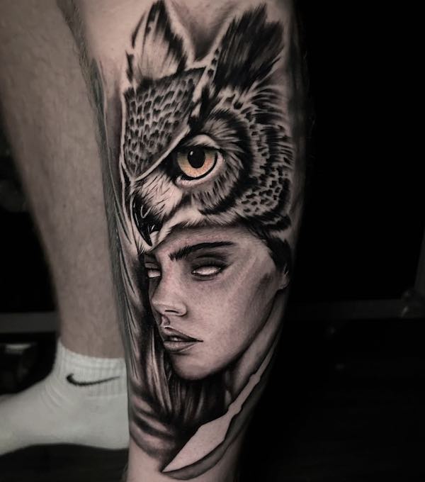 108 Tattoos of owls and fairies for women | Cute owl tattoo, Owl tattoo,  Wrist tattoos girls