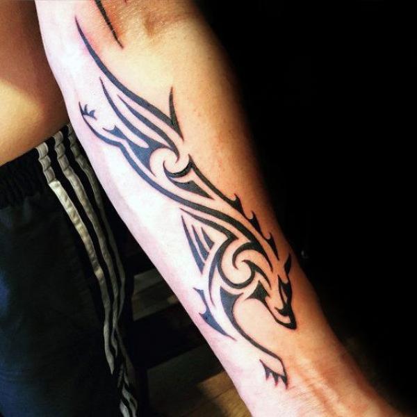 Black Maori Tattoo Design For Forearm By Rory