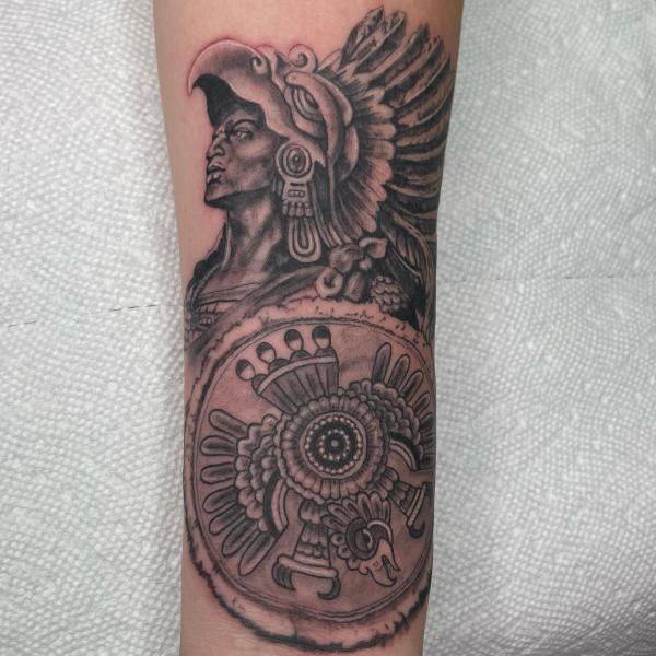 warrior tattoos half sleeve