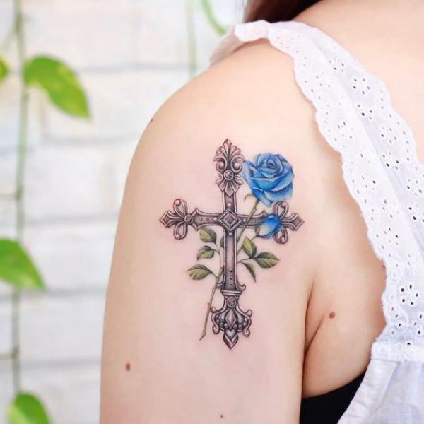 52 Feminine Classy Cross Tattoos  Tattoo Designs