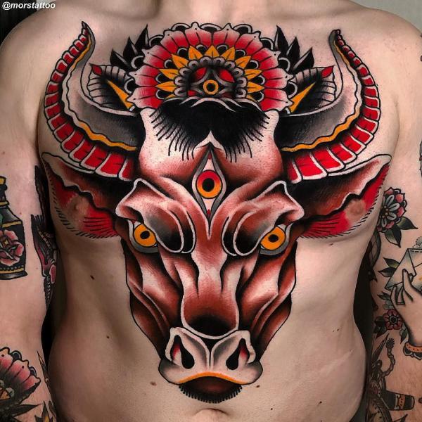 Taurus Tattoo Meaning Symbolism Styles and designs  Art and Design