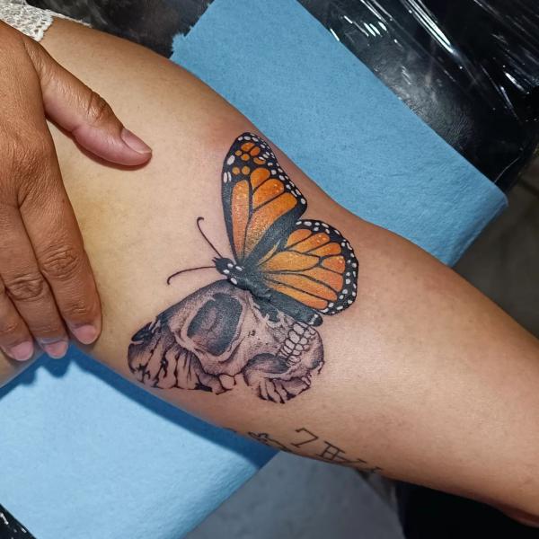HalfSkeletalHalfAlive Butterfly Tattoo Design by littlenatnatz101 on  DeviantArt