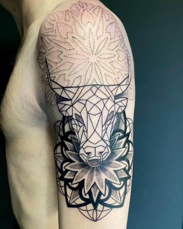 taurus tattoos for guys on forearms