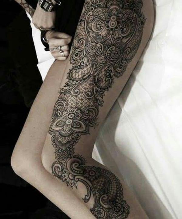 Rose Flower Leaf Water Transfer Tattoo Sticker Set Back 30 Black Lace  Designs For Womens Neck, Arms, And Sleeves RA018 From Soapsane, $8.13 |  DHgate.Com