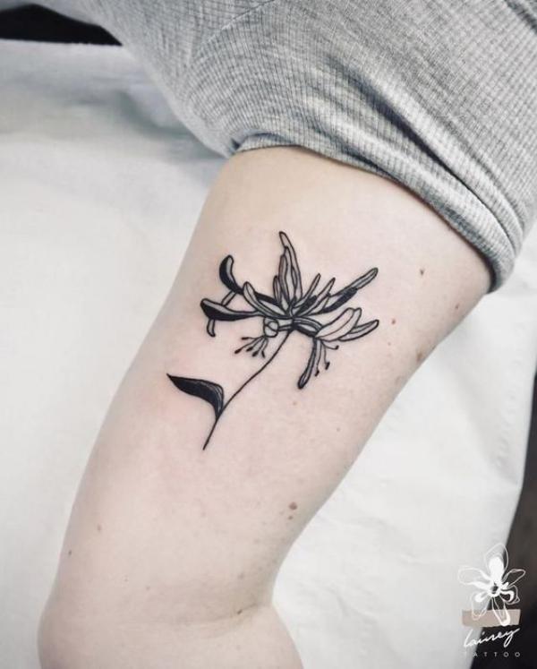 honeysuckle flower tattoo
