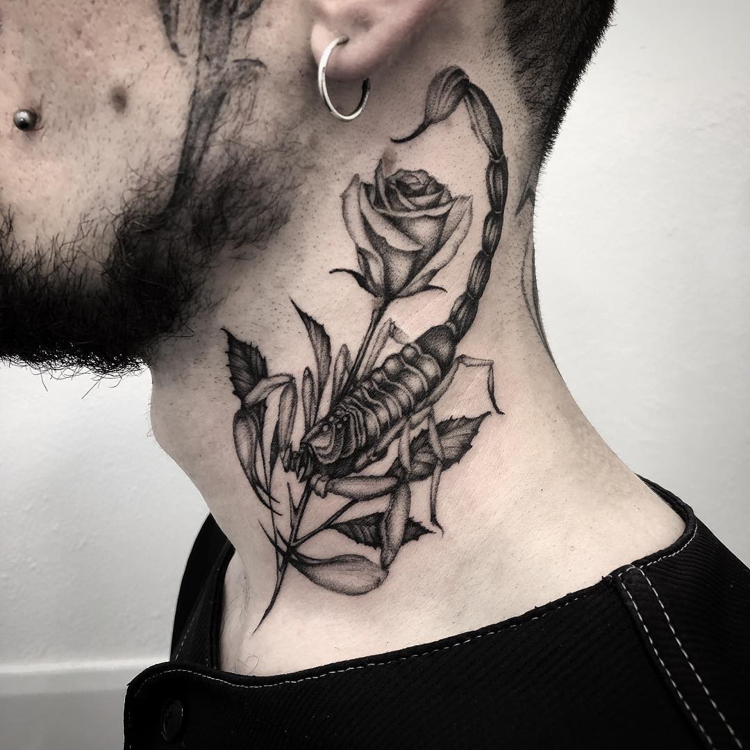 feminine scorpion tattoo - Design of TattoosDesign of Tattoos