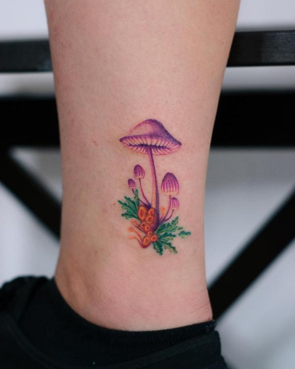 Tiny mushroom tattoo  YouTube