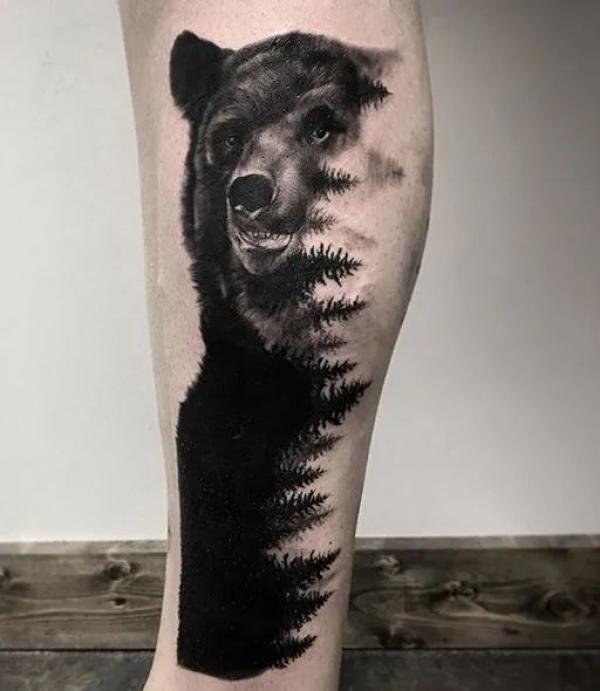 wolf and bear temporary tattoo – tatNtoo