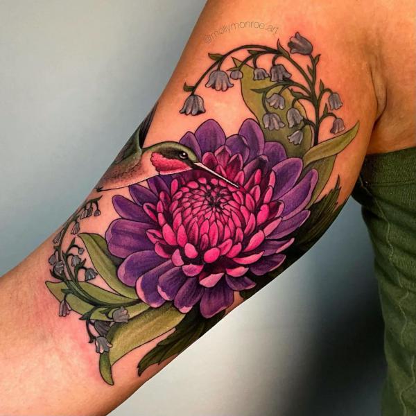 Koi and Chrysanthemum Tattoo by FrenchAndFries on DeviantArt
