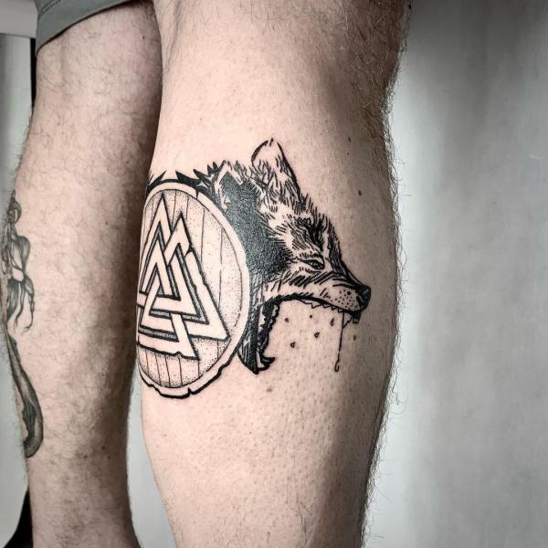 Valknut Tattoo on a Vikings Arm SVG Cut file by Creative Fabrica Crafts   Creative Fabrica