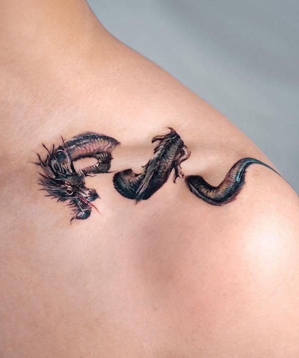 chinese dragon arm tattoo designs