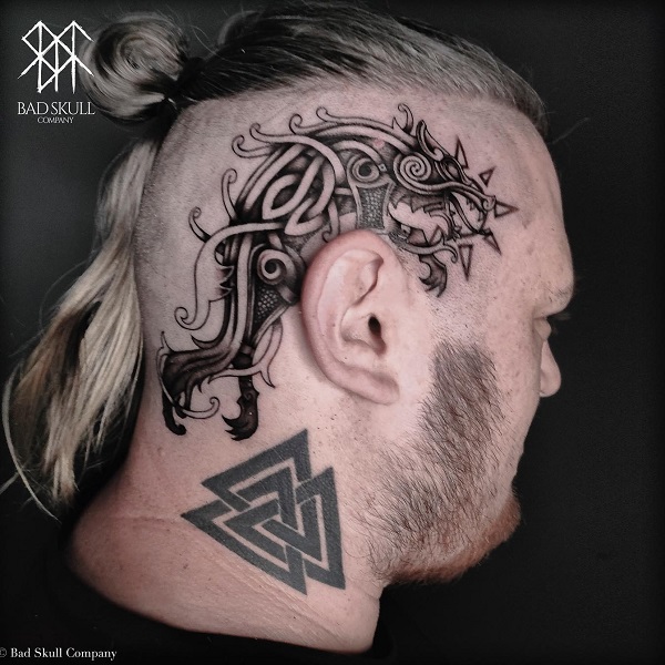 Buy Tyr and Fenrir Viking Mythology Tattoo Art Online in India  Etsy