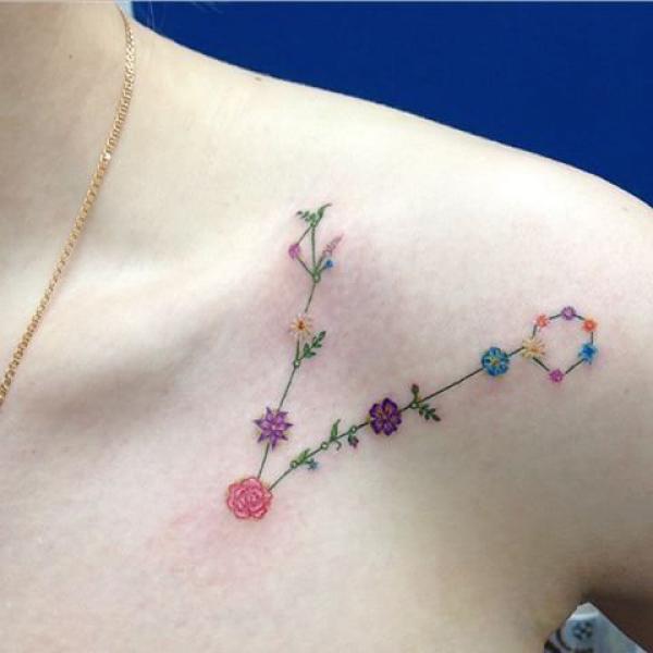 pisces star constellation tattoo