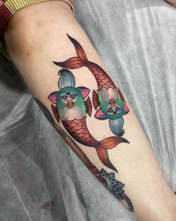 Mermaid Tattoo With Fish Head | Best tattoo ideas & designs | Mermaid tattoo,  Leg tattoos, Body art tattoos