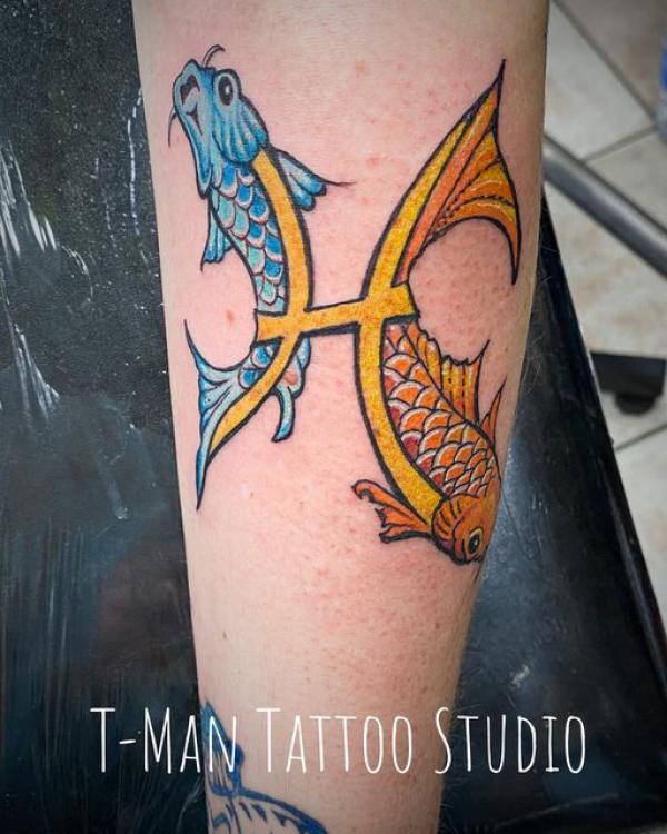 Evil Pisces Fish Tattoo by Jackie Rabbit | Custom Tattoo by … | Flickr