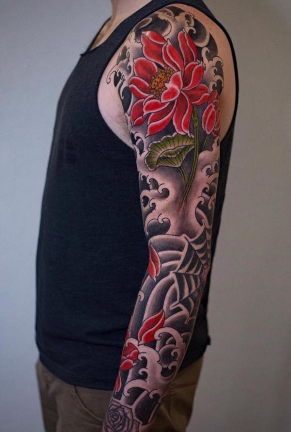 Peony & Lotus half sleeve. #graememaundertattoo | Half sleeve tattoo, Half sleeve  tattoos designs, Easy half sleeve tattoos
