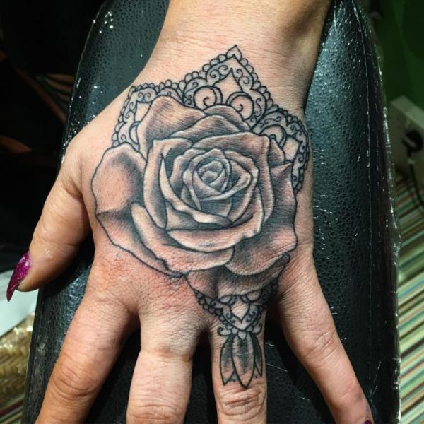 50+ Rose Hand Tattoo Designs with Meanings Art and Design