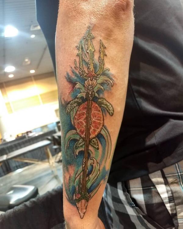 Neptune Trident Tattoo