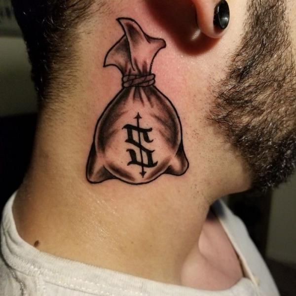 money bag tattoos for men