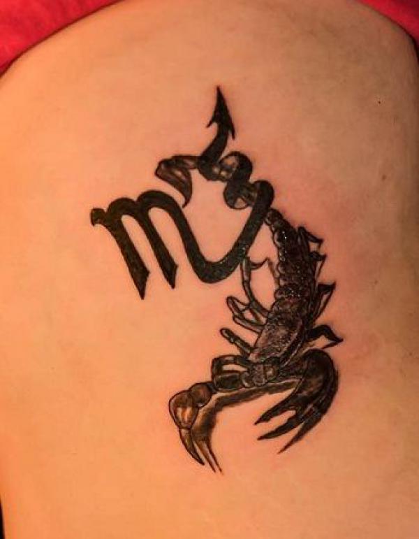 Scorpio Horoscope Flower Tattoo Tattoo Design and Tattoo Stencil/template  Instant Digital Download Tattoo Permit - Etsy
