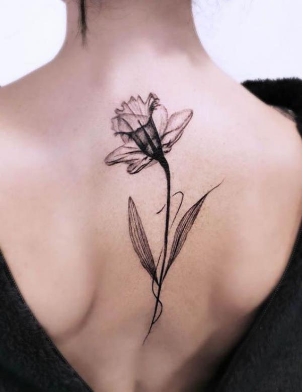 Narcissus Flower Tattoo Simple