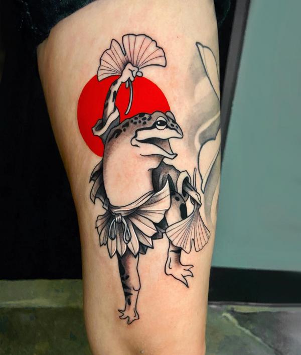 60 Japanese Frog Tattoo Ideas For Men - Amphibian Designs | Frog tattoos,  Tattoos, Tattoos for guys